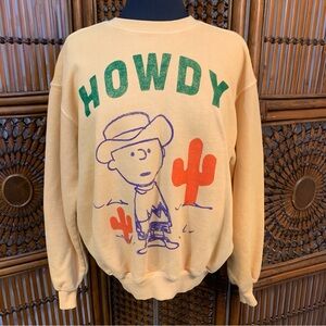 Peanuts x People of Leisure Charlie Brown Howdy Cowboy Sweatshirt XS
